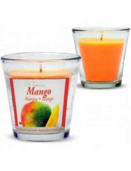 Vela con un vaso Grande para usar directamente en el recipiente con aroma a Mango