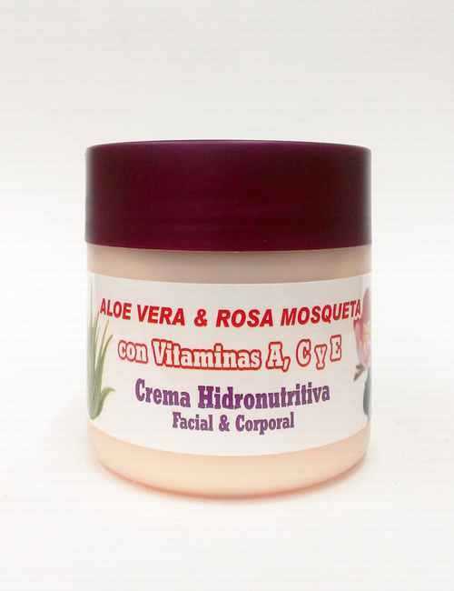 Crema Facial y Corporal con Aloe Vera y Rosa Mosqueta Hidranutritiva